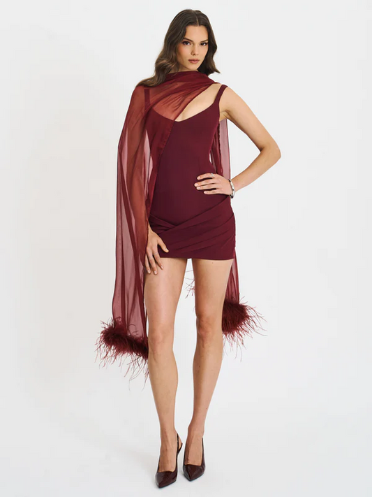Sexy See-through Thin Shawl Mini Dress