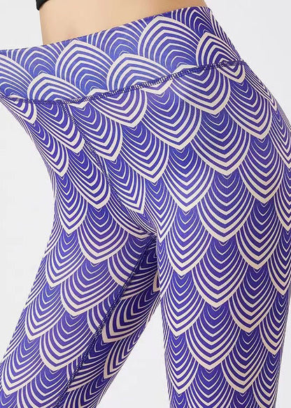 Best Lavender Print Seamless Capri Leggings Dri Fit Leggings