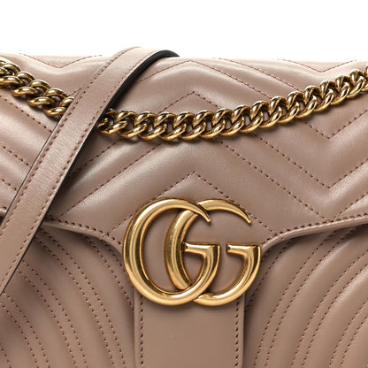 Calfskin Matelasse Small GG Marmont Shoulder Bag Porcelain Rose