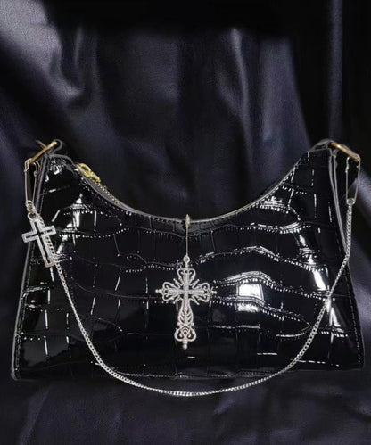 Beautiful Chain Linked Decorated Solid Durable Faux Leather Hobo Bag