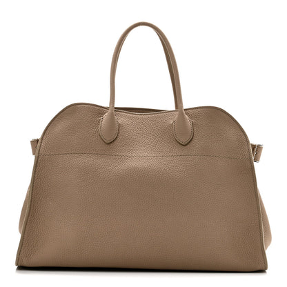 Matte Grained Calfskin Soft Margaux 15 Dark Taupe
