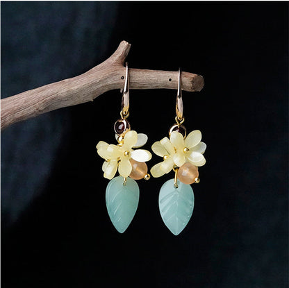 Glazed Osmanthus Small Fresh Forest Earrings