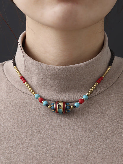 Bohemia Bead Pendant Vintage Women Necklace