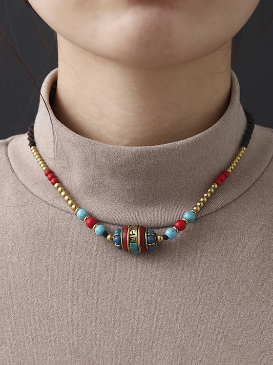 Bohemia Bead Pendant Vintage Women Necklace