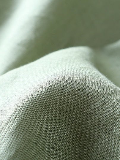 Casual Solid Color Ninth Lantern Linen Pants