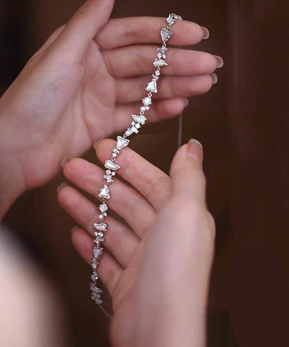 Original Design Asymmetric Pearl Silver Choker