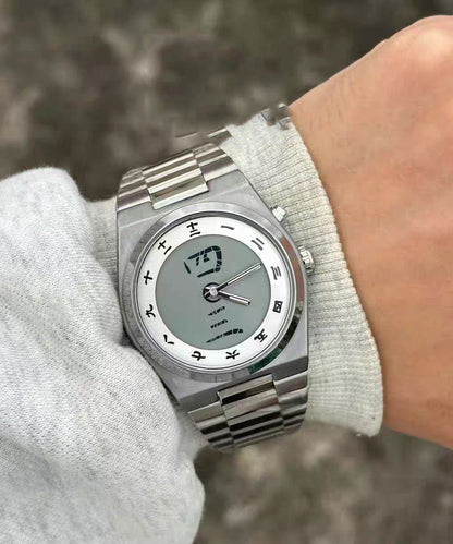 Vogue Red Stainless Steel Alloy Chinese Character Jumping Machinery Watches
