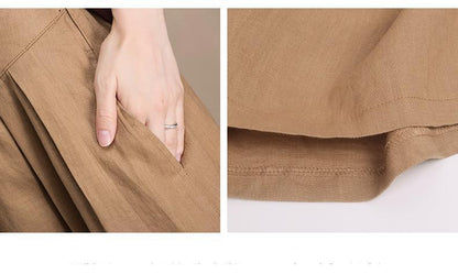Cozy Linen New Loose Simple Skirt