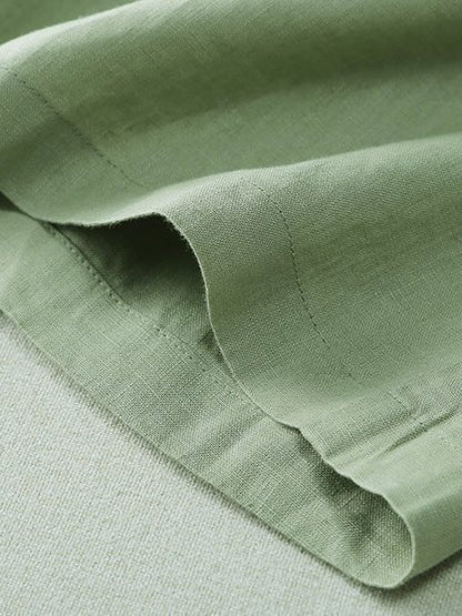 Loosen Solid Color Casual Wide Leg Linen Pants