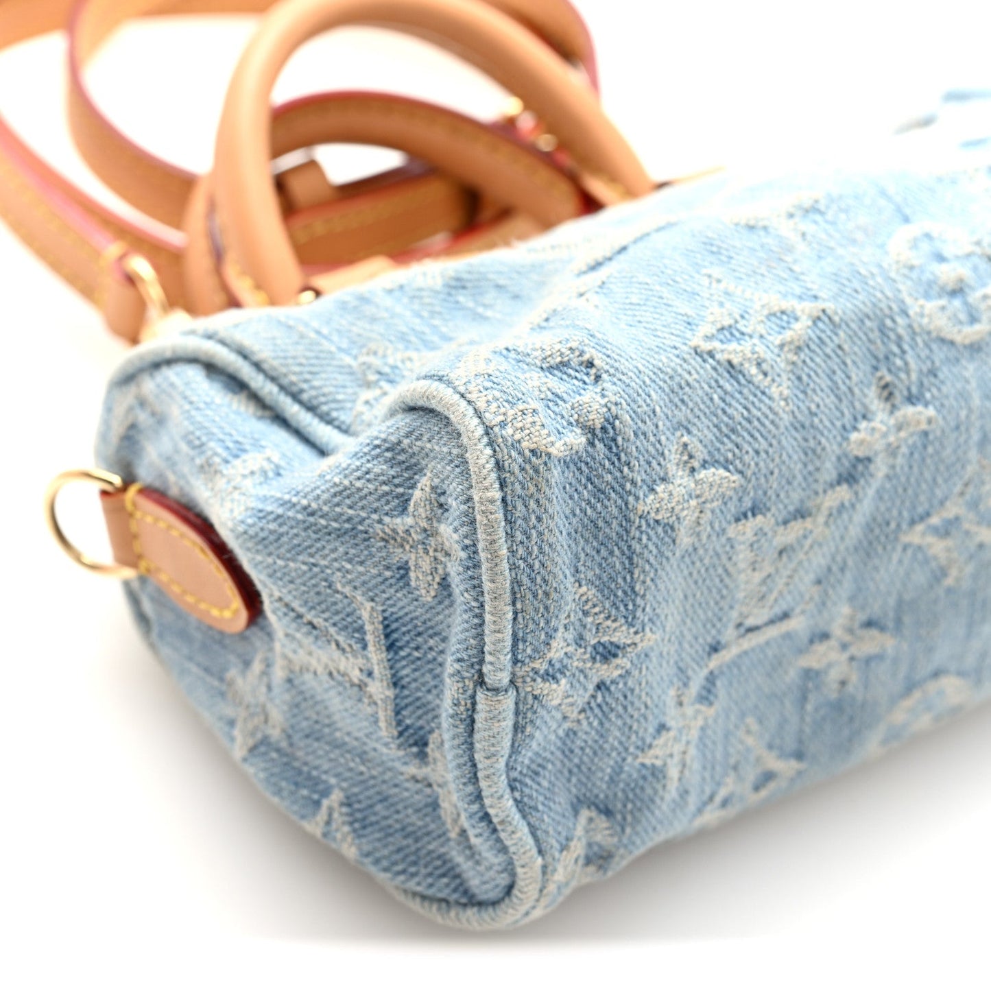 Monogram Denim Nano Speedy Sky Blue