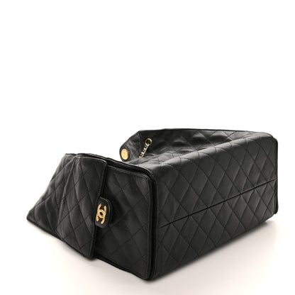 Caviar Quilted Medium Chanel 25 Handbag Black