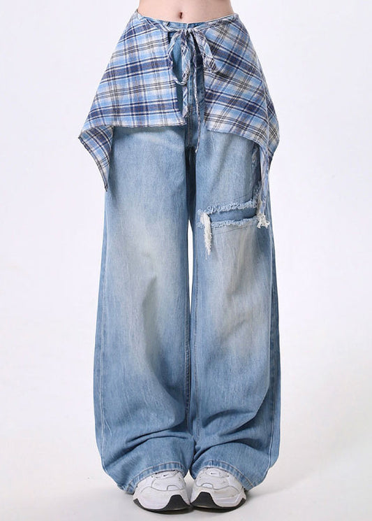 Trendy High Street Detachable Skirt Design Wide Leg Pants Spring
