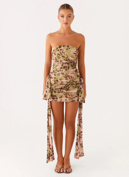 Georgie Mini Dress - Swirl Leo