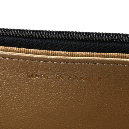 Lambskin Quilted CC Pearl Crush Wallet on Chain WOC Black