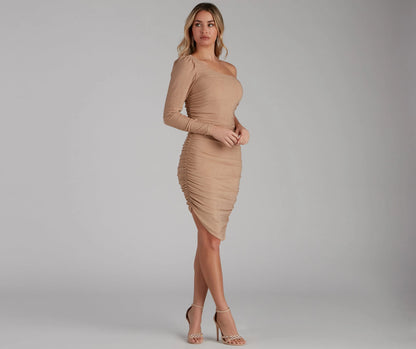 Sultry Vibes Glitter Lurex Bodycon Dress