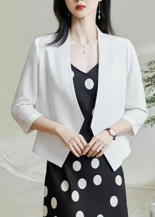 Brief Light Khaki V Neck Patchwork Coat Bracelet Sleeve