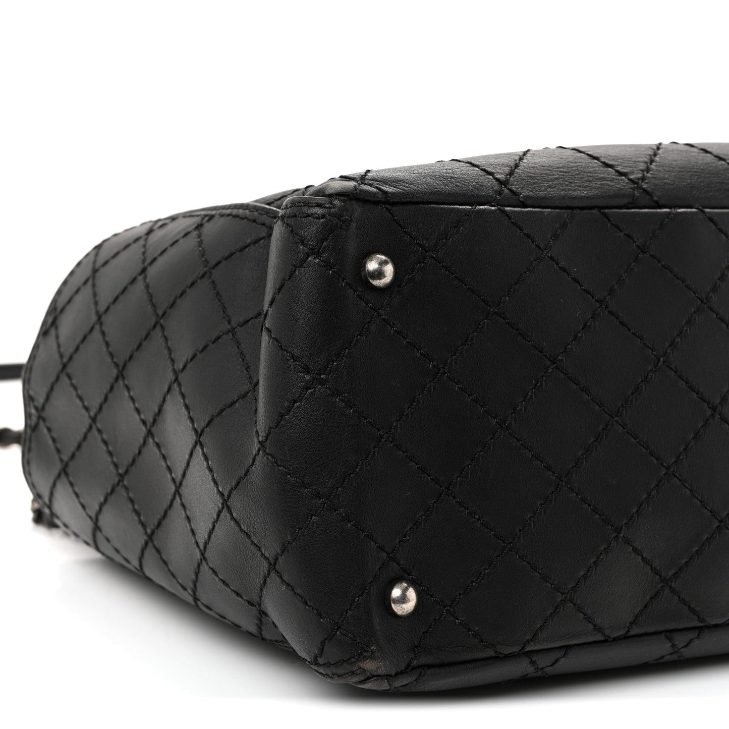 Calfskin CC Pocket Tote Black