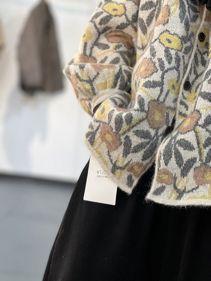 Ethnic Style Jacquard Knitted Literary Plush Sweater