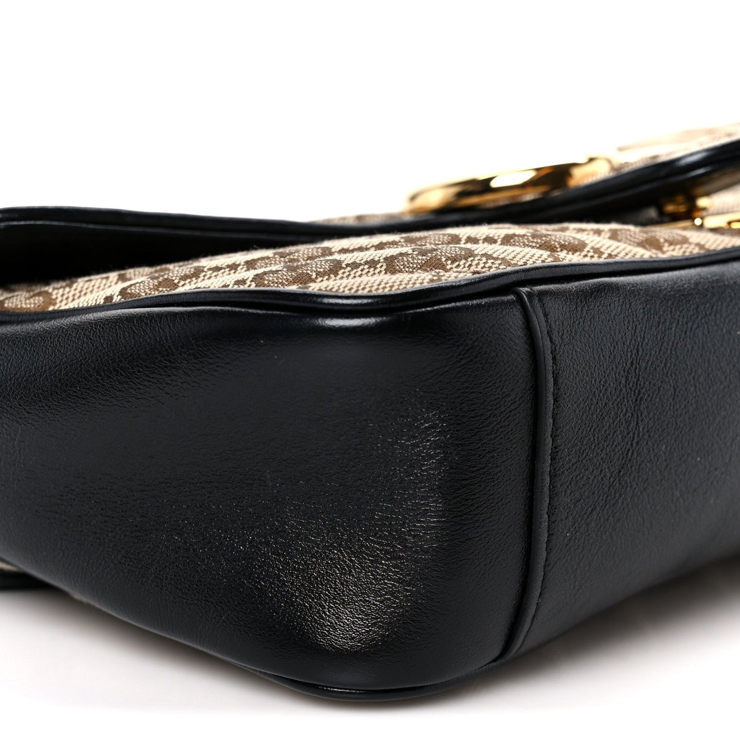 Monogram Matelasse Diagonal Small GG Marmont Shoulder Bag Beige Black