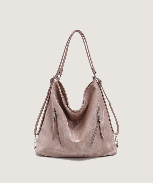 Beautiful Black Faux Leather Versatile Shoulder Bag