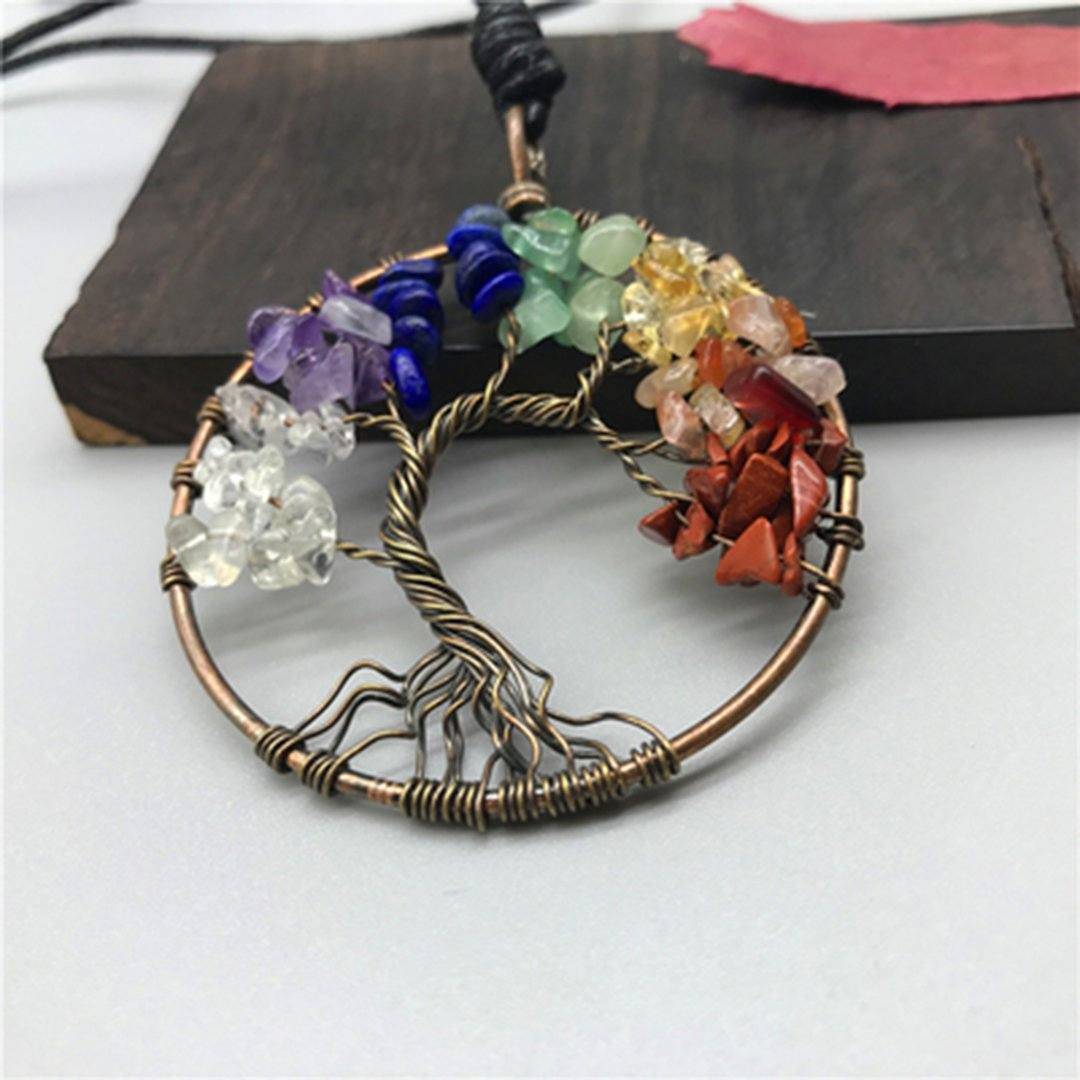 Tree Shape Roung Meatl Vintage Necklace
