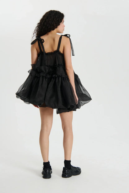 Cristina | Dress Satin Organza Black
