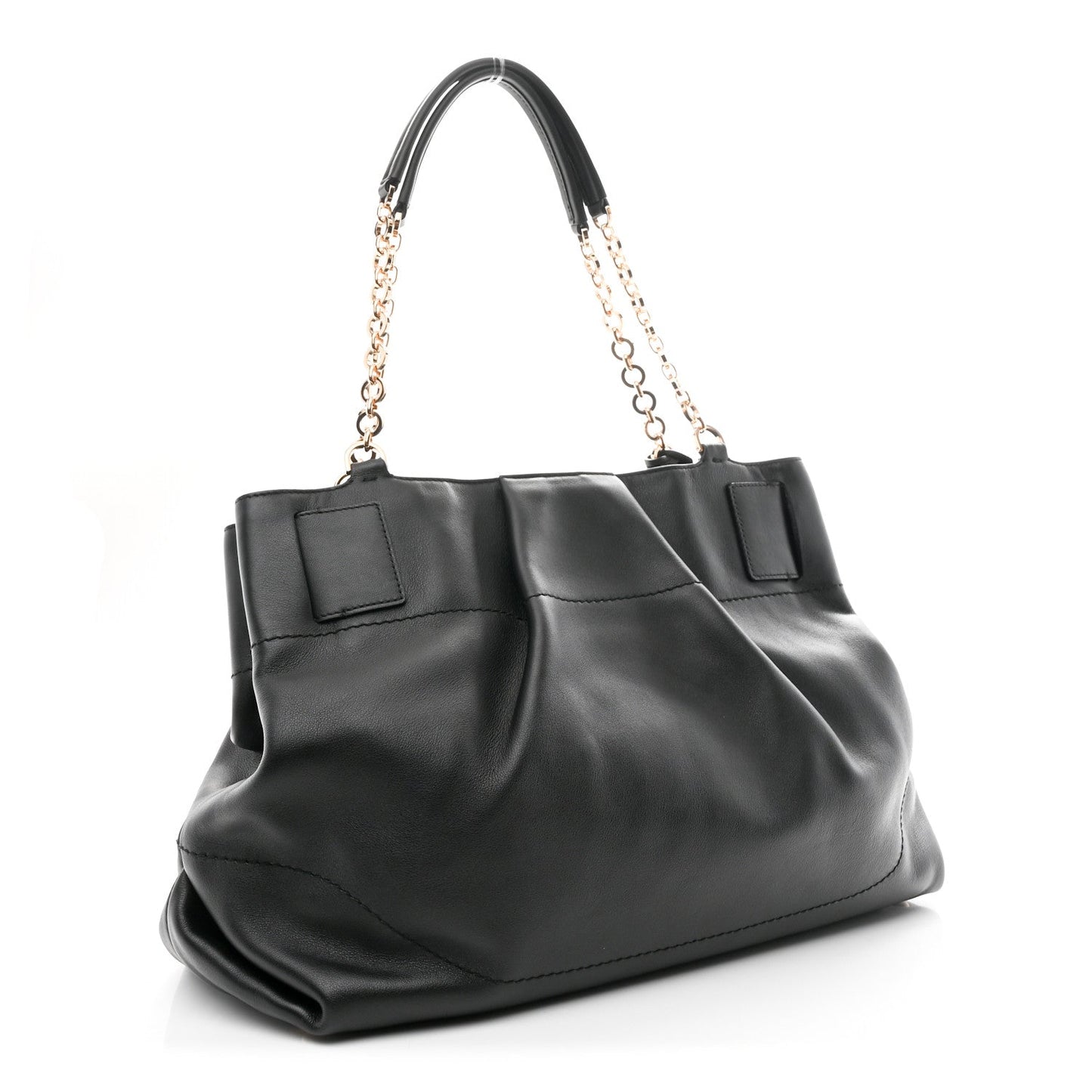 Calfskin Gancini Tote Bag Black