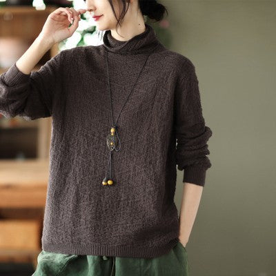 Vintage Jacquard Turtleneck Sweater