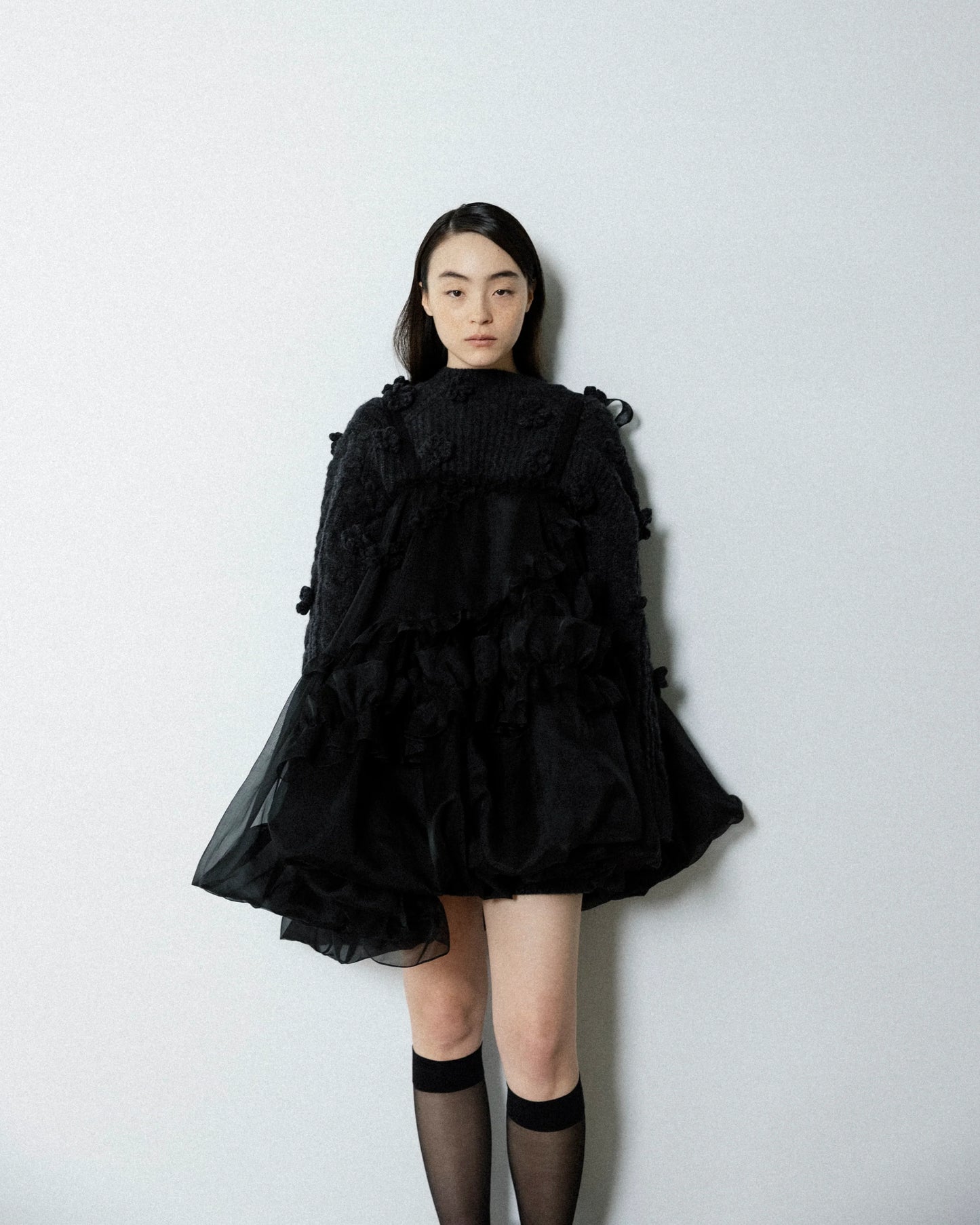 Cristina | Dress Satin Organza Black