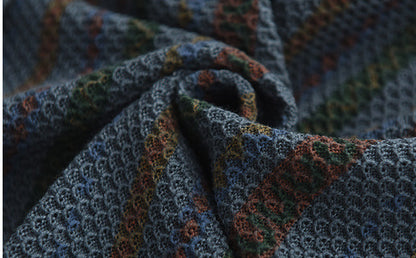 Vintage Cotton Knit Jacquard Turtleneck