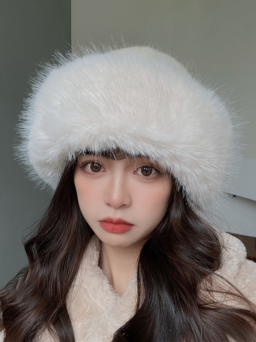 Women Winter Warm Solid Hat