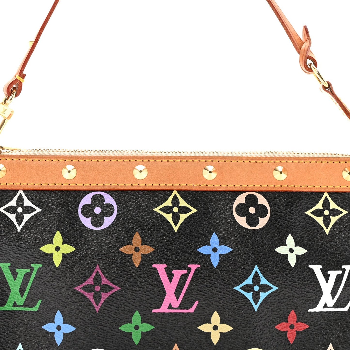 Monogram Multicolor Pochette Accessories Black