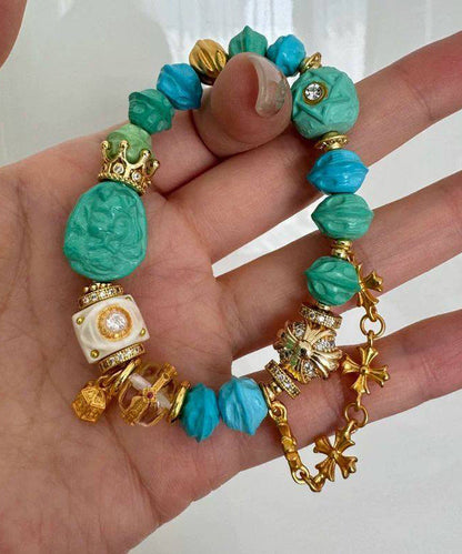 Fashion Alloy Zircon Mermaid Princess Charm Bracelet
