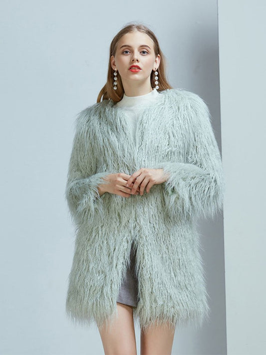 Faux Fur Long Coat Women Winter Coat