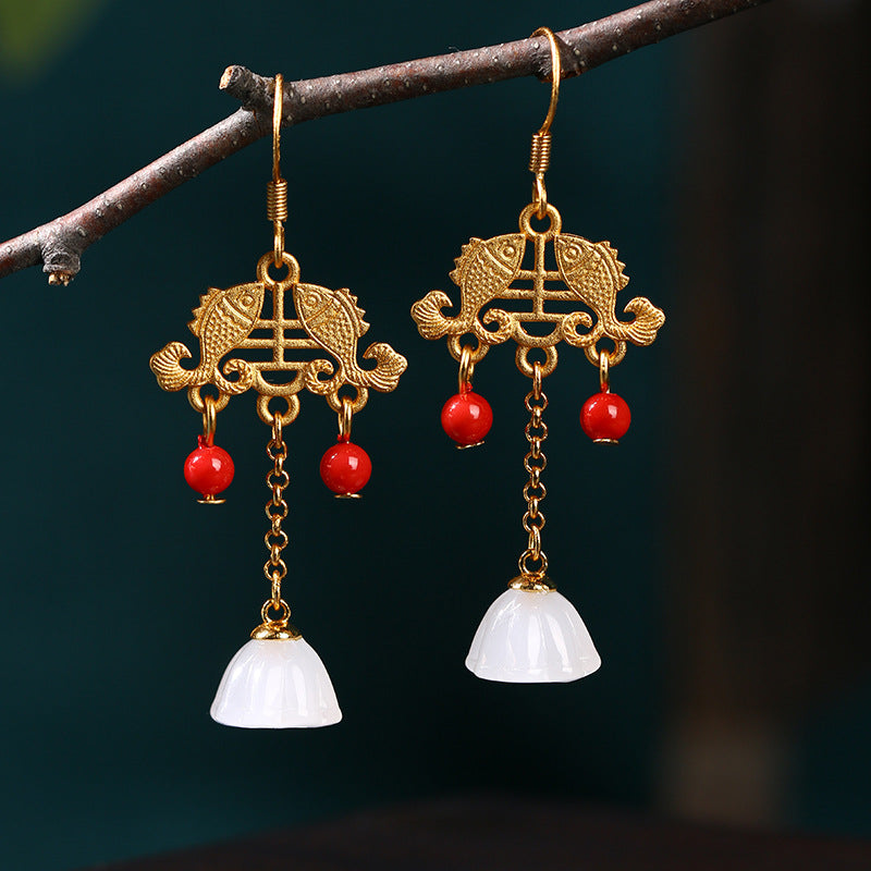 Niche Design Gold Plated Vintage Earrings