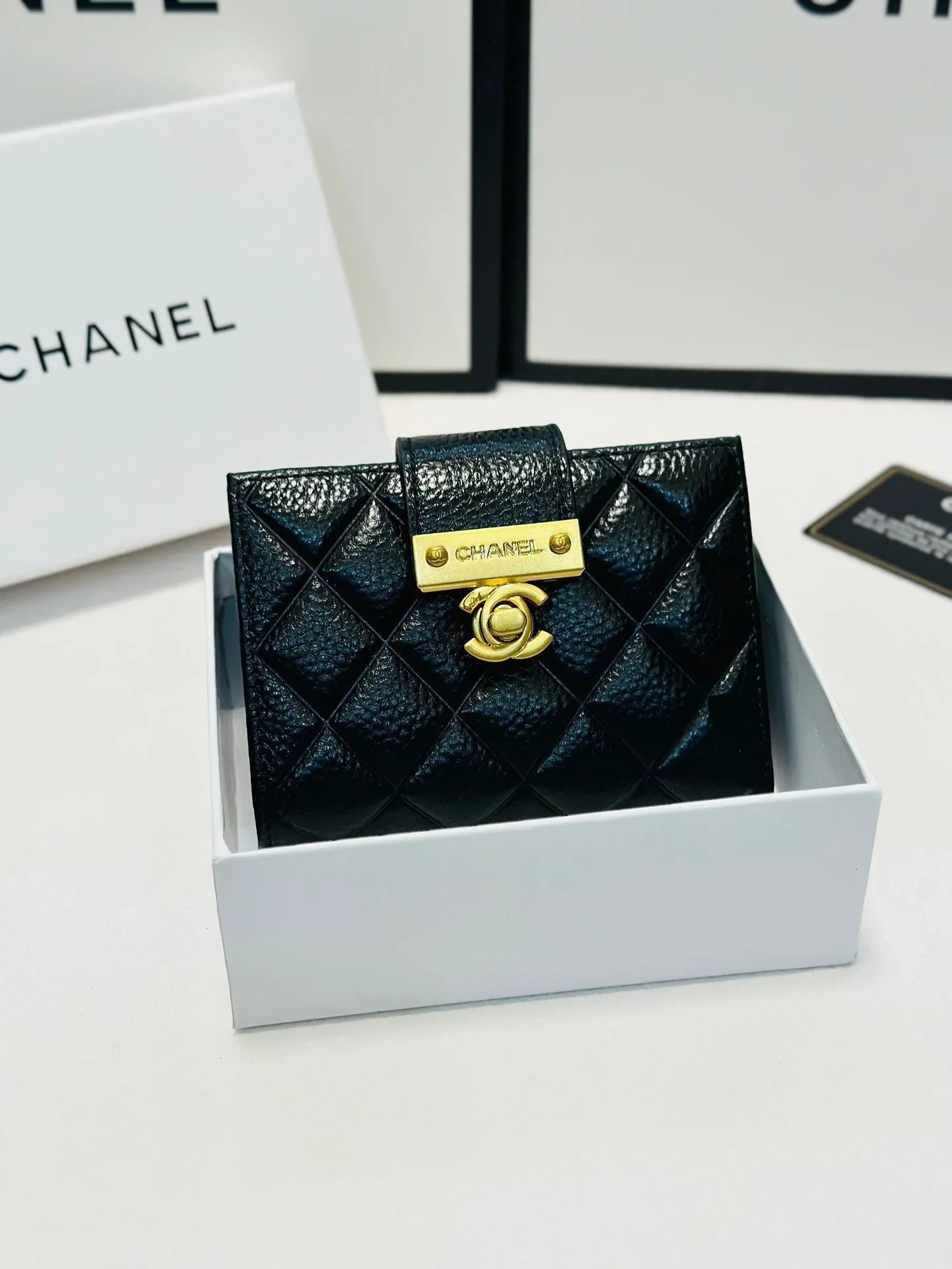 Gucci Black Short Wallet Mini Purse - 12x10cm