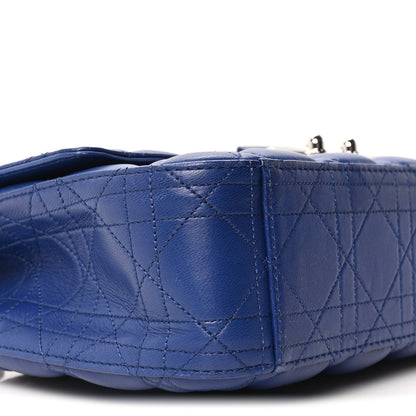 Lambskin Cannage Medium Miss Dior Flap Blue
