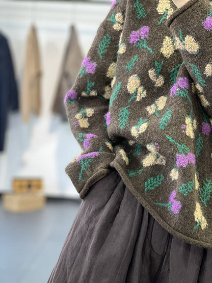 Vintage Jacquard Knitted Pullover Sweater