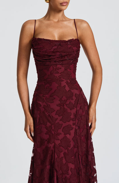 Francis Maxi Dress - Cherry Lacquer(__Limited Stock - Handmade to Order)