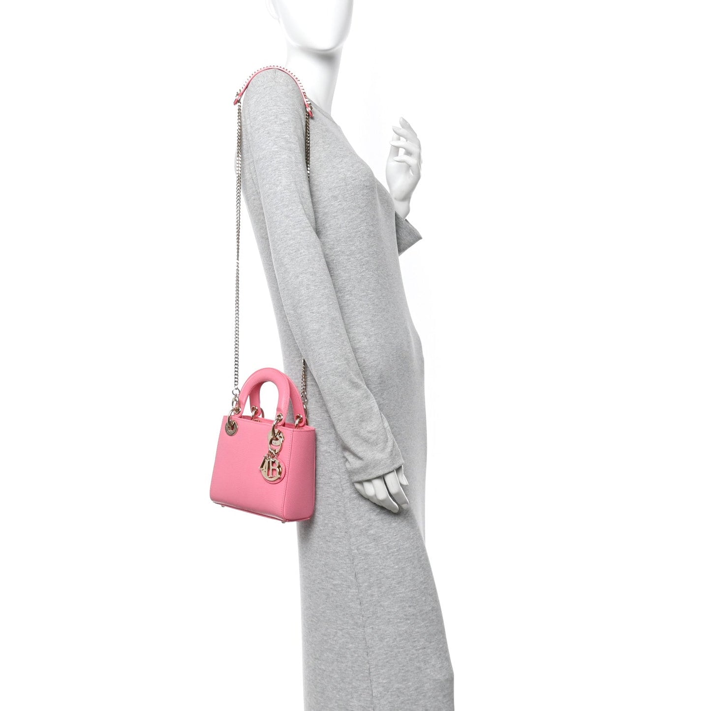 Lizard Mini Lady Dior Pink