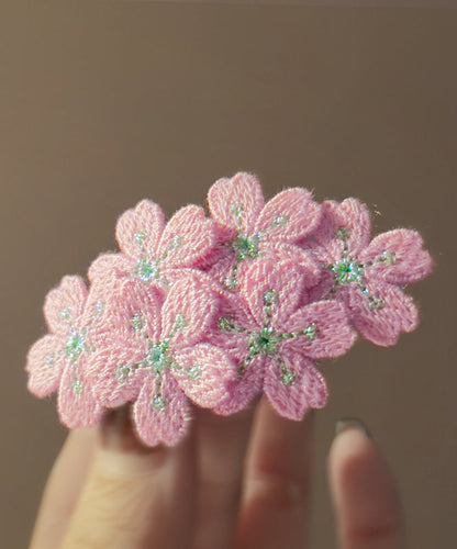 Cute Yellow Knit Embroidery Floral Hairpin