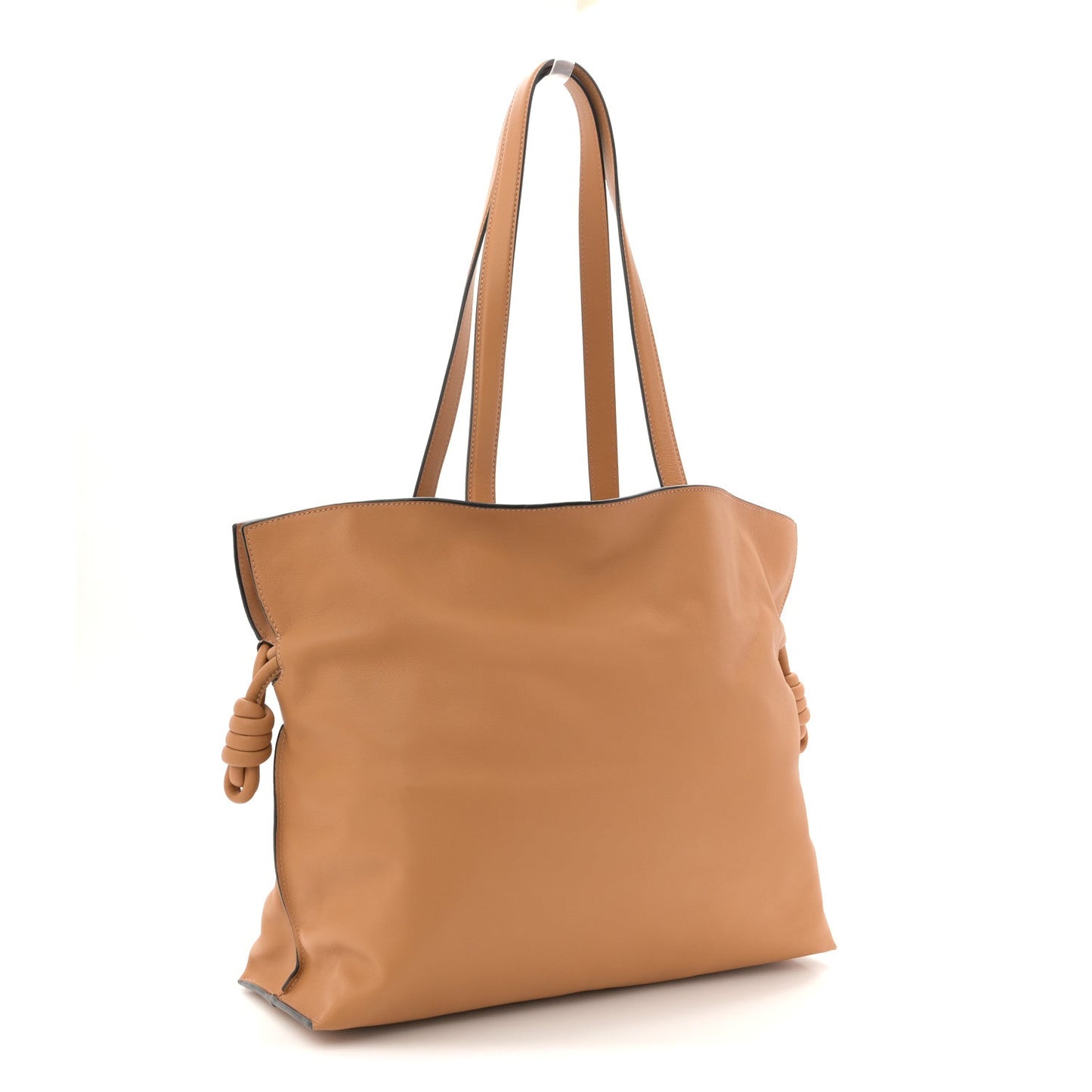 Calfskin Large Flamenco Knot Bag Warm Desert