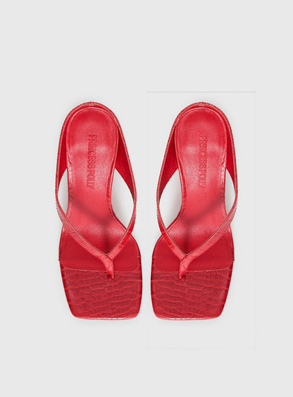 Nylah Wedge Heels Red Croc