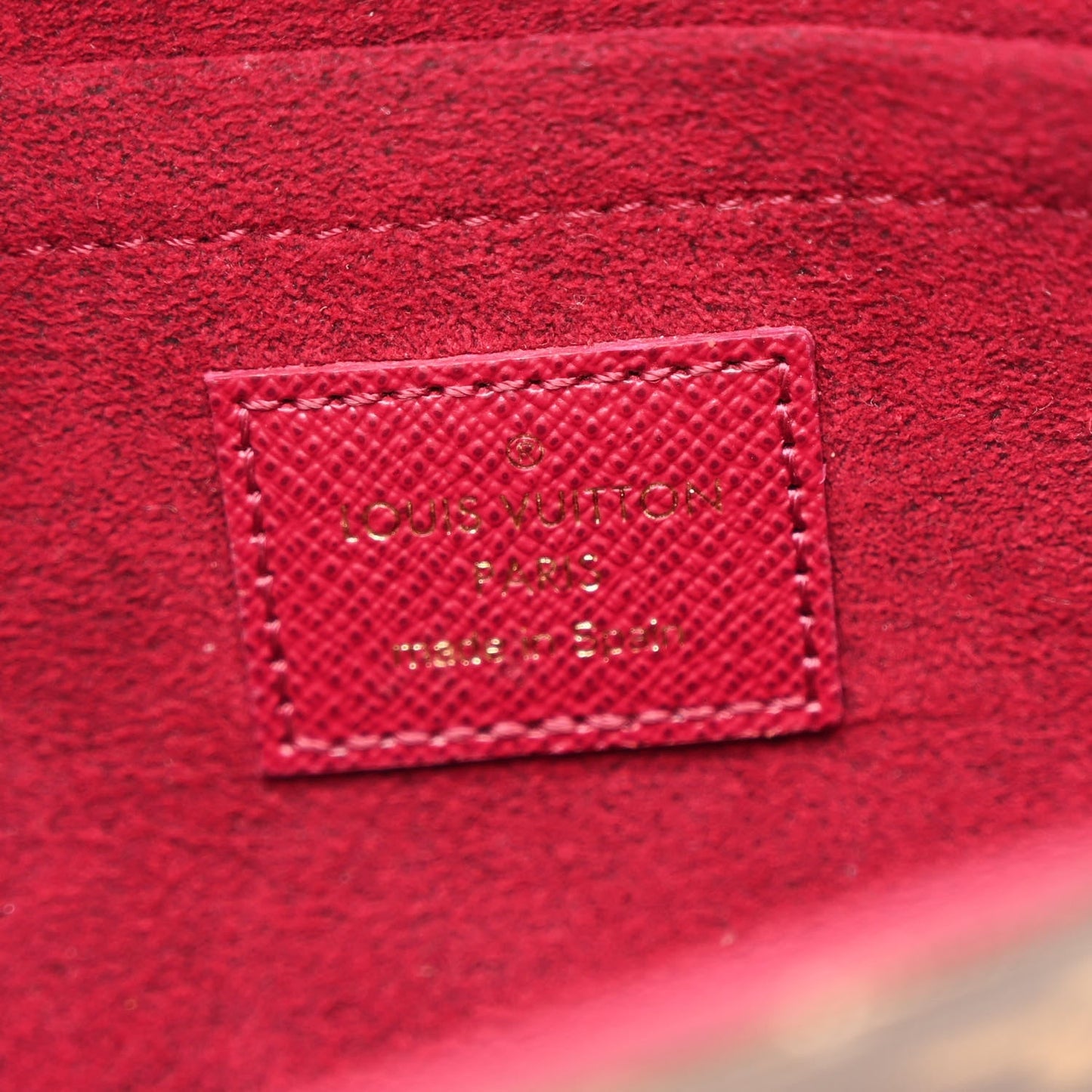 Monogram Pochette Felicie Chain Wallet Fuchsia