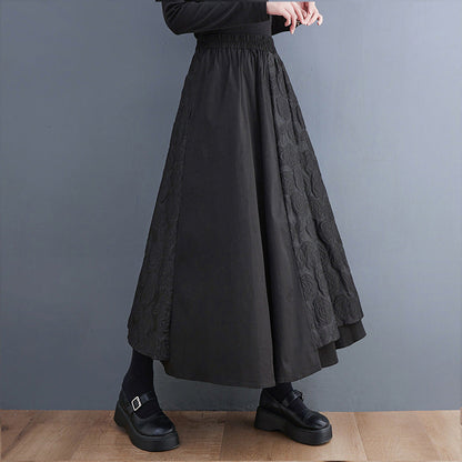 Loose Plus Size Stitching Design Skirt