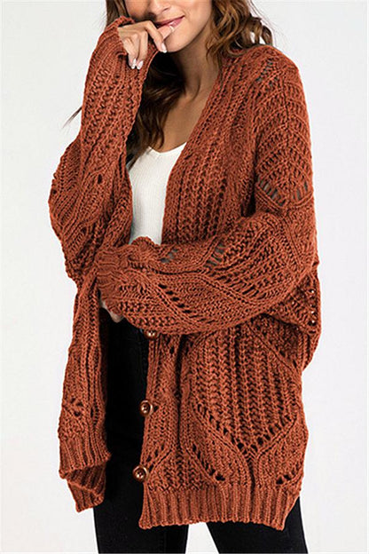 Solid Color V Neck Sweater