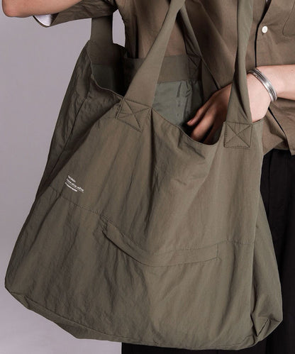 Simple Grayish Green Large Capacity Satchel Bag Handbag