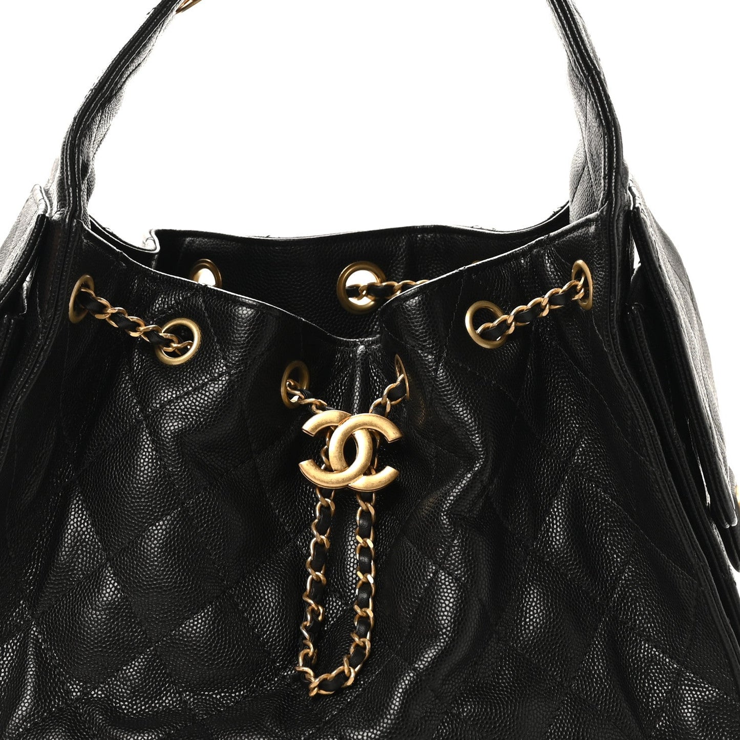 Caviar Quilted Small Chanel 25 Handbag Black