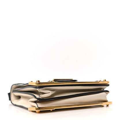 City Calf Saffiano Cahier Bag Talco Black