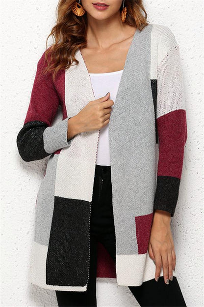 Knit Multi color Long Sleeve Cardigan